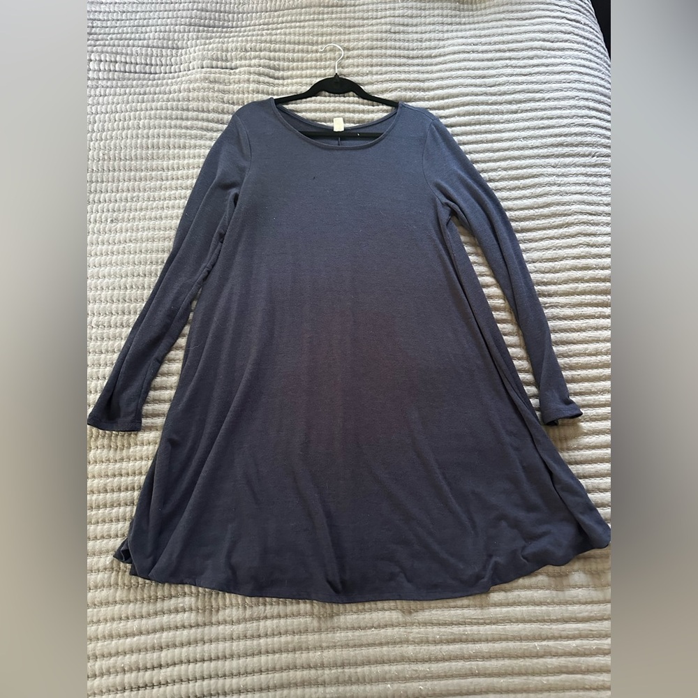 Old Navy Women’s Navy Blue Long Sleeve Swing Dress size Large
